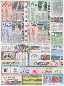 スポニチ女子プロ野球新聞裏